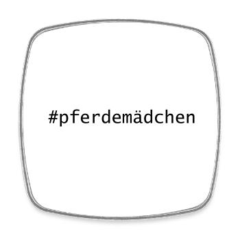 hashtag_pferdemaedchen - Viereckiger Kühlschrankmagnet - Weiß - Vorne