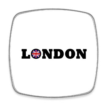 London - Viereckiger Kühlschrankmagnet - Weiß - Vorne