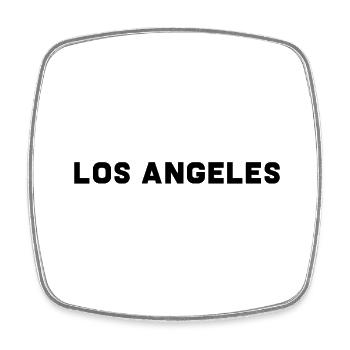 Los Angeles - Viereckiger Kühlschrankmagnet - Weiß - Vorne