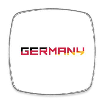 Équipe Allemagne Allemagne Couleurs Noir Rouge Or G - Magnet carré - blanc - Devant