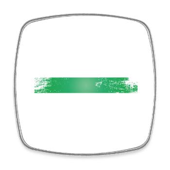 Color blob splash paint painter gift stripes green - Square fridge magnet - white - Front