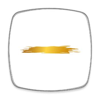 Farbe Klecks Spritzer Maler Geschenk Gold Streifen - Viereckiger Kühlschrankmagnet - Weiß - Vorne