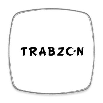 Drapeau Trabzon Turquie - Magnet carré - blanc - Devant
