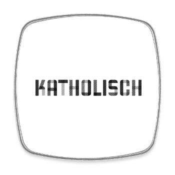 Religiös-katholisch Katholisches kathol Christlich - Viereckiger Kühlschrankmagnet - Weiß - Vorne