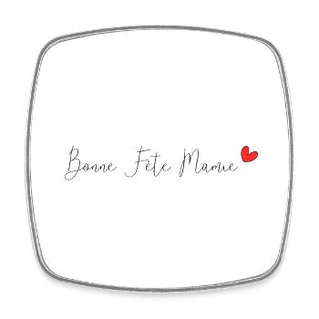 FÊTE DES MÈRES. BONNE FÊTE MAMIE. JE T'AIME MAMIE. - Magnet carré - blanc - Devant