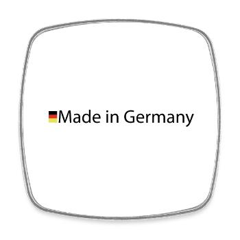 made in germany - Viereckiger Kühlschrankmagnet - Weiß - Vorne