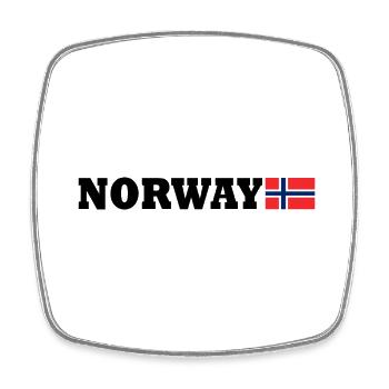 Norwegen - Viereckiger Kühlschrankmagnet - Weiß - Vorne