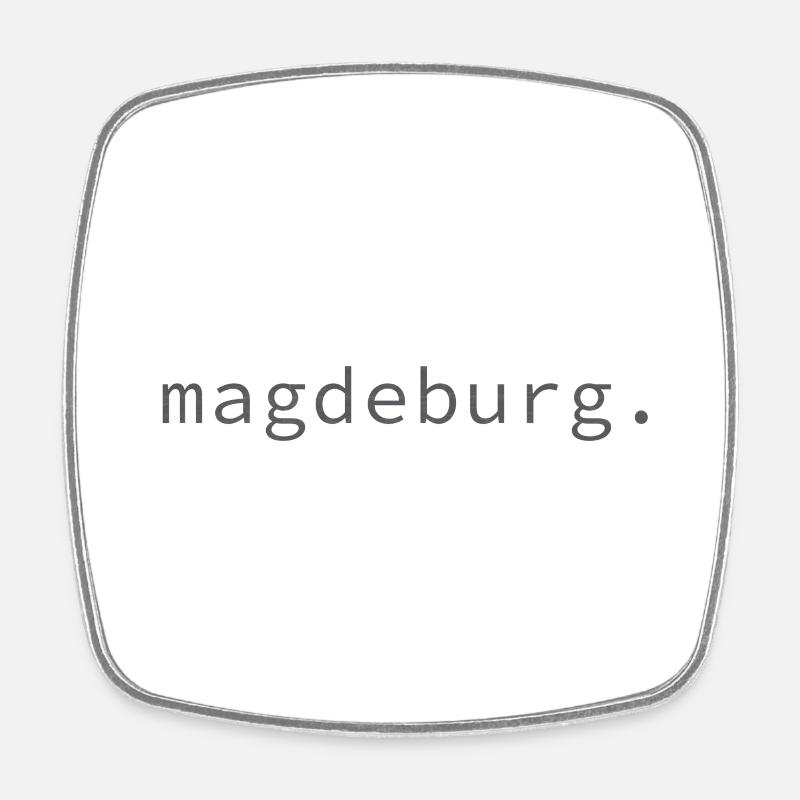 magdeburg. - Viereckiger Kühlschrankmagnet - Weiß