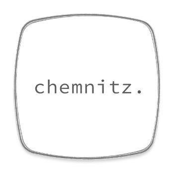 chemnitz. - Viereckiger Kühlschrankmagnet - Weiß - Vorne