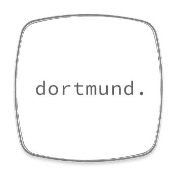 dortmund. - Viereckiger Kühlschrankmagnet - Weiß - Vorne