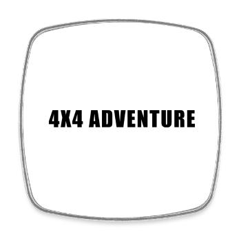 4x4 Adventure - Viereckiger Kühlschrankmagnet - Weiß - Vorne