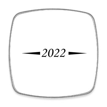 2022 - Square fridge magnet - white - Front