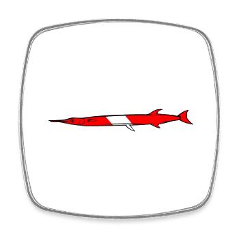 Garfishby Scuba.Style - Magnet carré - blanc - Devant