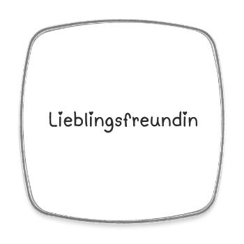 Lieblingsfreundin | die beste Freundin der Welt - Viereckiger Kühlschrankmagnet - Weiß - Vorne