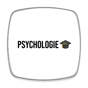 Psychologie Studium Abschluss - Viereckiger Kühlschrankmagnet - Weiß - Vorne