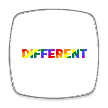 Different Regenbogen Pride - Viereckiger Kühlschrankmagnet - Weiß - Vorne
