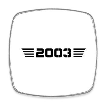 Year of birth Birthday Born In - Made in 2003 - Square fridge magnet - white - Front