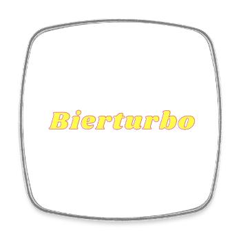 Bierturbo - Viereckiger Kühlschrankmagnet - Weiß - Vorne
