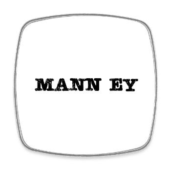 Mann ey - Viereckiger Kühlschrankmagnet - Weiß - Vorne