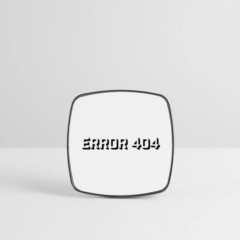 Nerd Computer Error 404 Square fridge magnet