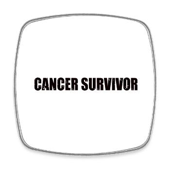 Cancer Survivor - Square fridge magnet - white - Front