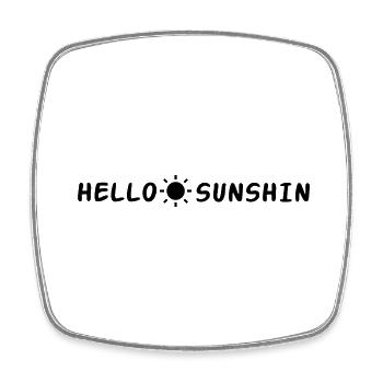 Hallo Sonnenschein - Viereckiger Kühlschrankmagnet - Weiß - Vorne