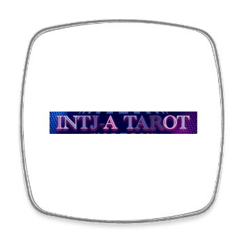 INTJ-A Tarot - Square fridge magnet - white - Front