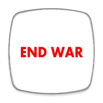 End war - Square fridge magnet - white - Front