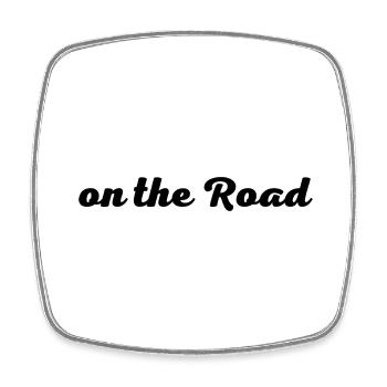 On the Road - Viereckiger Kühlschrankmagnet - Weiß - Vorne