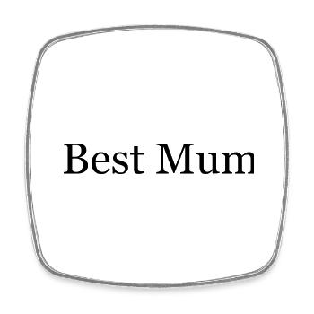Best Mum - Viereckiger Kühlschrankmagnet - Weiß - Vorne