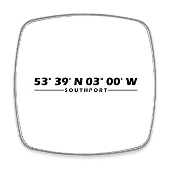 Southport Coordinates - Square fridge magnet - white - Front
