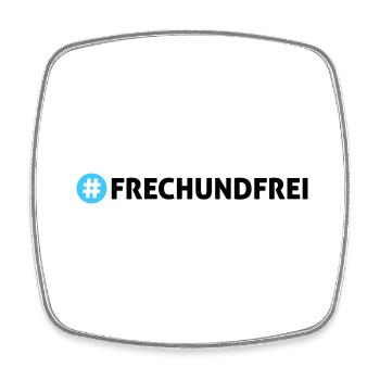 Frech und frei - Viereckiger Kühlschrankmagnet - Weiß - Vorne