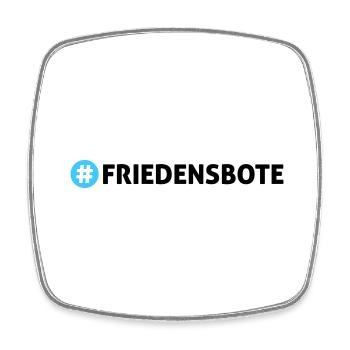 Friedensbote - Viereckiger Kühlschrankmagnet - Weiß - Vorne
