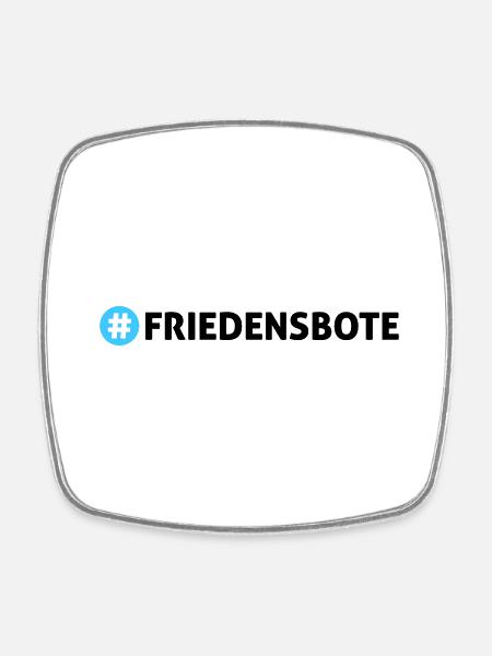 Friedensbote - Viereckiger Kühlschrankmagnet - Weiß