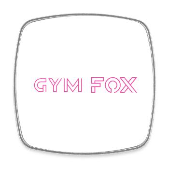GYM FOX - Motivating Gym and Fitness Designs - Square fridge magnet - white - Front