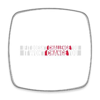 Workout Fitness Motivation Quote - Square fridge magnet - white - Front