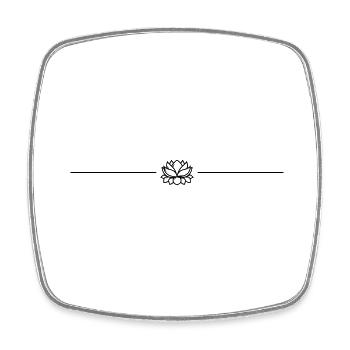 Water Rose Icon Line - Square fridge magnet - white - Front