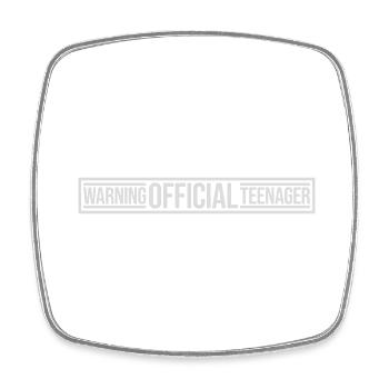 warning official teenager Zitat - Viereckiger Kühlschrankmagnet - Weiß - Vorne