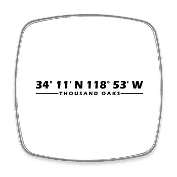 Thousand Oaks Coordinates - Square fridge magnet - white - Front