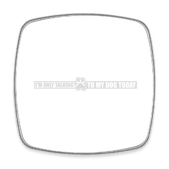 only talking to dog - Square fridge magnet - white - Front