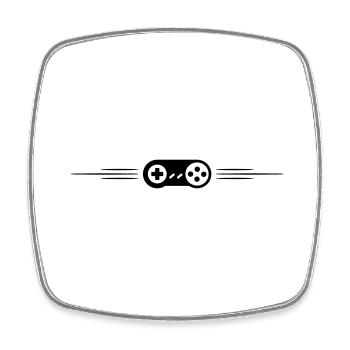 Gamepad Line Gamer - Magnet carré - blanc - Devant