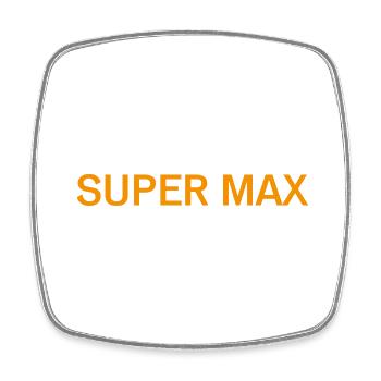 Super Max Fan Shirt - Square fridge magnet - white - Front