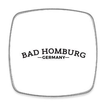 Bad Homburg Meine Stadt Geschenkidee - Viereckiger Kühlschrankmagnet - Weiß - Vorne