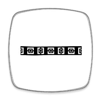 Rune Symbole Cadeau Ornement Ethnique Art - Magnet carré - blanc - Devant