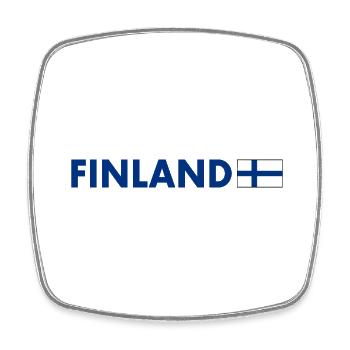 Finland - Square fridge magnet - white - Front