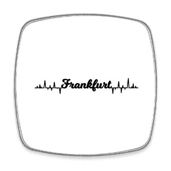 Die Frankfurter - Viereckiger Kühlschrankmagnet - Weiß - Vorne