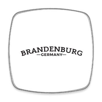 Brandenburg Germany Heimat Geschenkidee - Viereckiger Kühlschrankmagnet - Weiß - Vorne