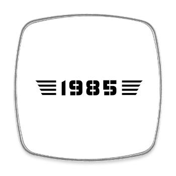 Année de naissance Anniversaire Né en 1985 - Fait en 1985 - Magnet carré - blanc - Devant
