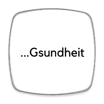 gsundheit - Viereckiger Kühlschrankmagnet - Weiß - Vorne