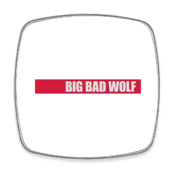 big bad wolf quote - Square fridge magnet - white - Front